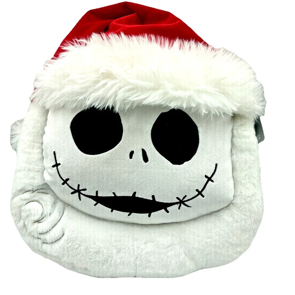 Disney Santa Jack Skellington Plush Pillow 14 Inch Nightmare Before Christmas